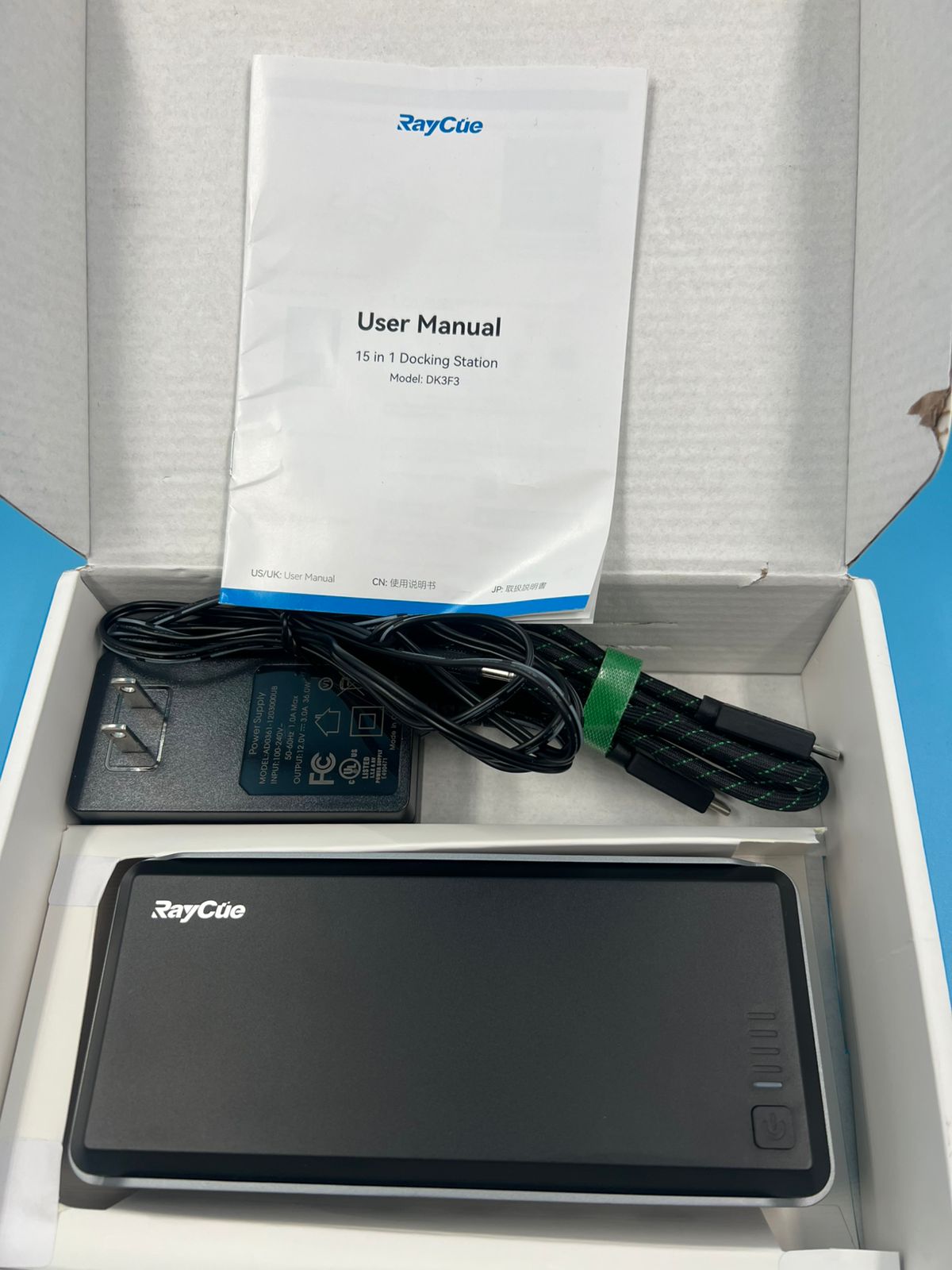 Estación Raycue de acoplamiento USB C Triple Monitor