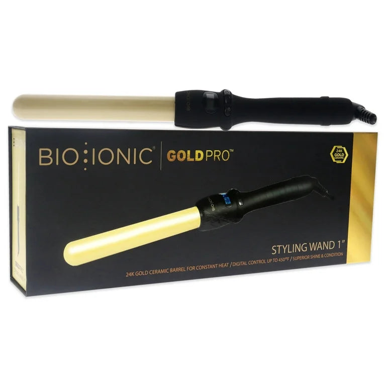 Rizador de pelo Gold Pro Styling Wand de Bio Ionic, 1".