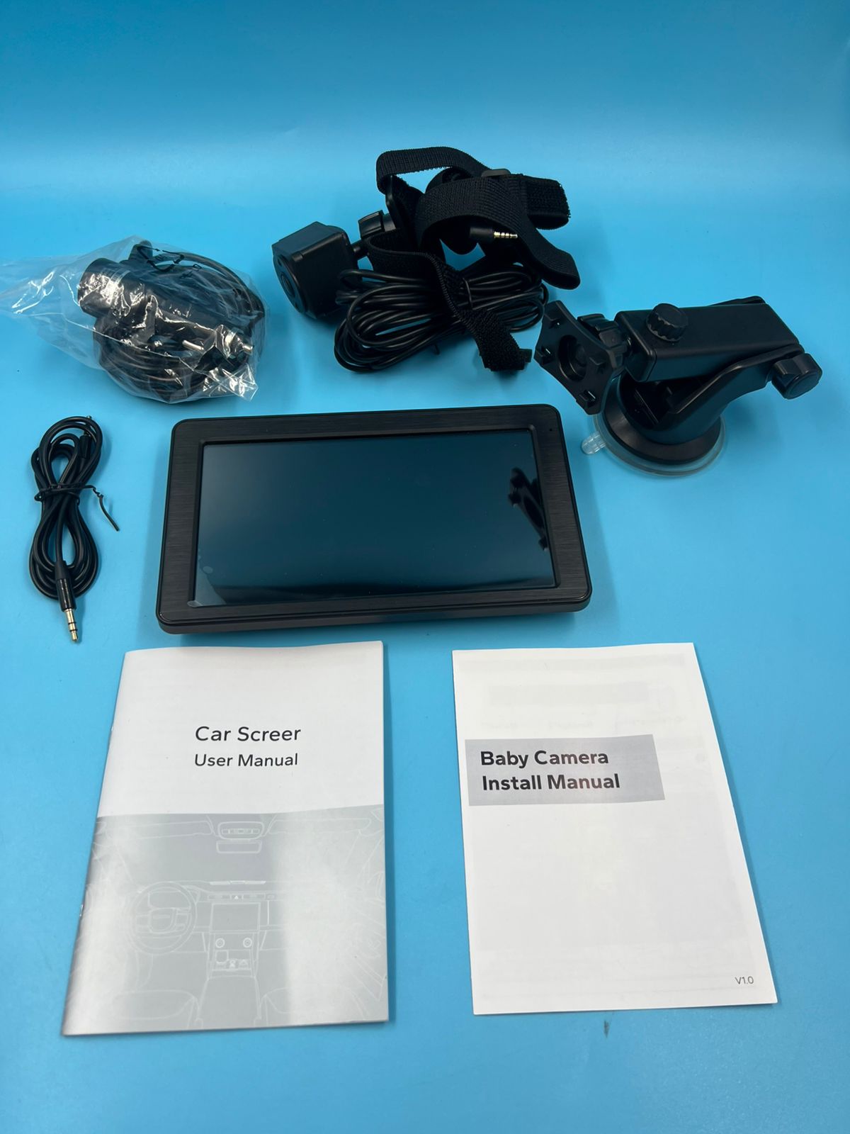 Cámara de coche para bebé 7" visión nocturna sin brillo (USADO)