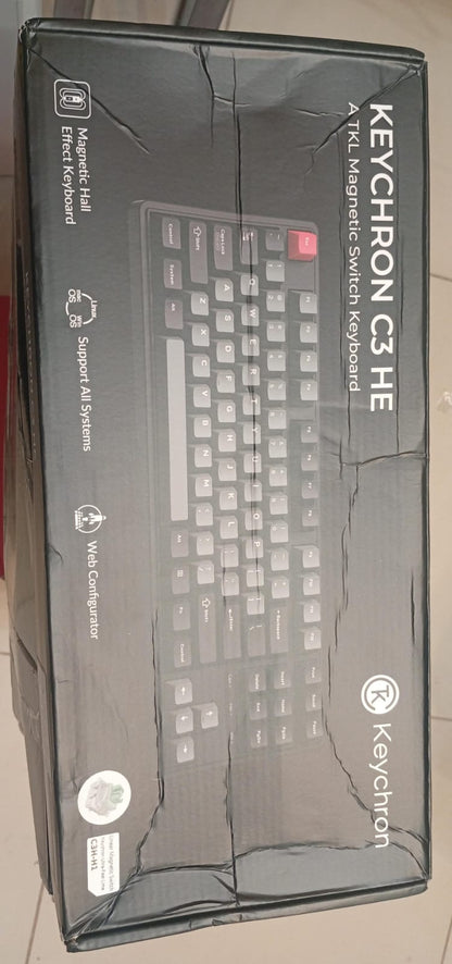 Teclado mecánico con cable Keychron C3/HE/TKL, interruptores magnéticos