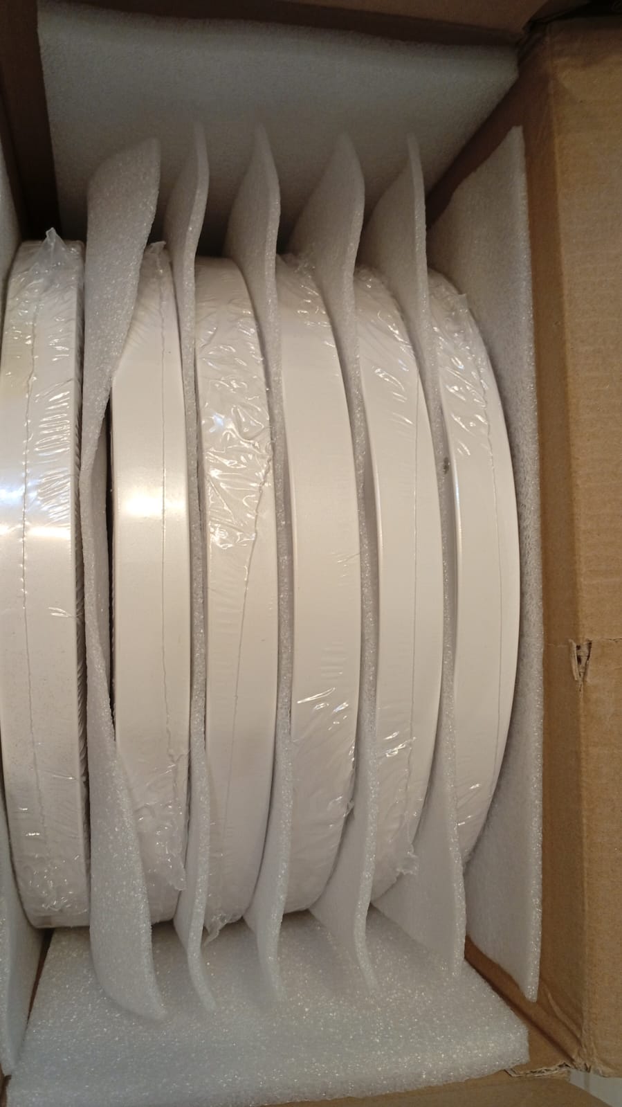 Paquete de 6 lámparas de techo LED, 12", redondas, blancas.