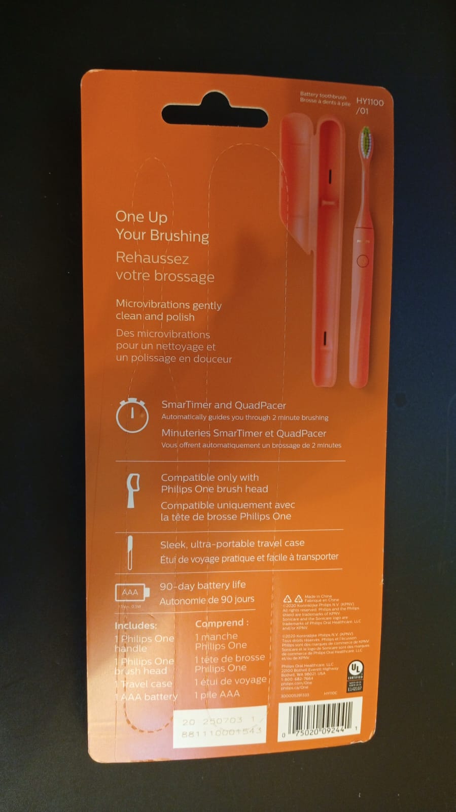 Cepillo de dientes de batería, Philips One by Sonicare.