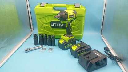 Llave de impacto inalámbrica de 1/2 pulgada, Litekon 4.0Ah 24V (USADA)