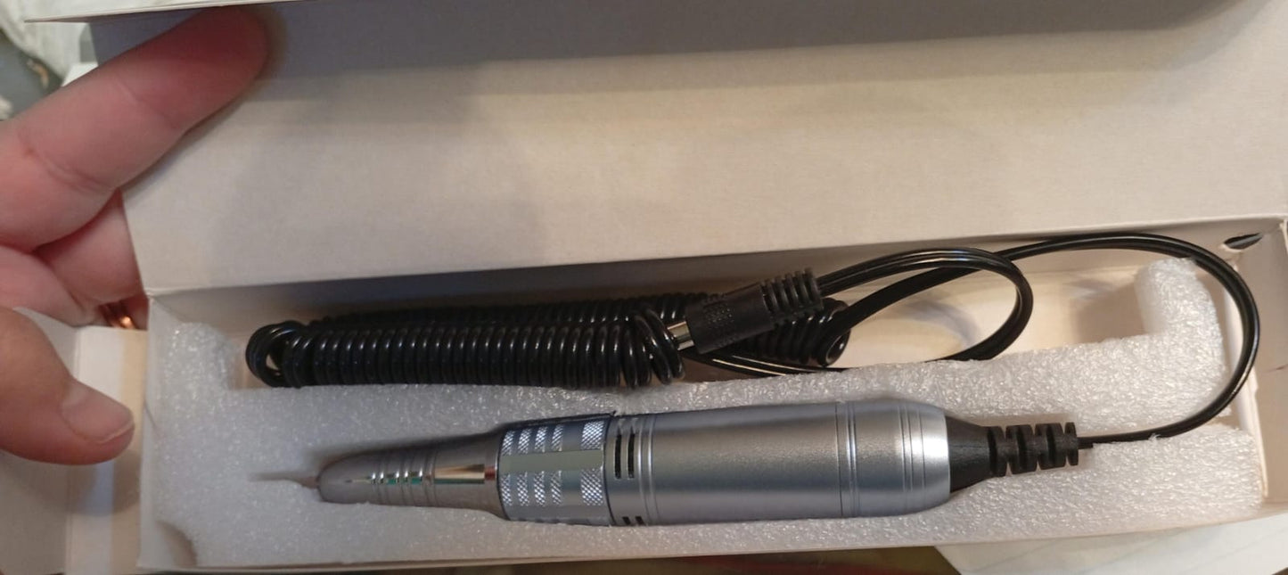 Drill de uñas, lijadora electrica, pantalla tactil, 3 puntas, 35000RPM.