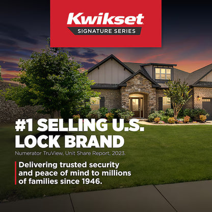 Kwikset Juego Cerradura y Manija Negro Mate Exterior