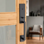 Kwikset Juego Cerradura y Manija Negro Mate Exterior
