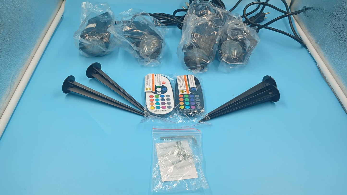 Luces de paisaje, impermeables, con control remoto, RGB, Sunvie.