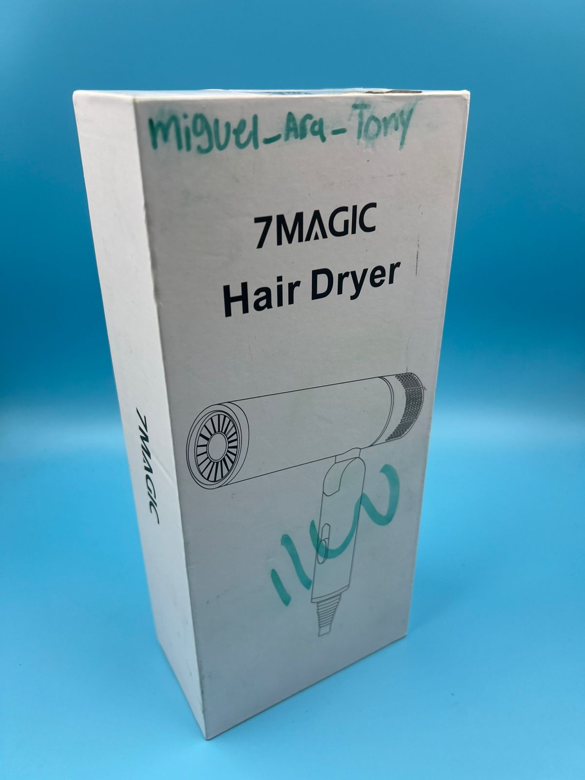 7MAGIC Secador de pelo iónico plegable CAJA CON DETALLE