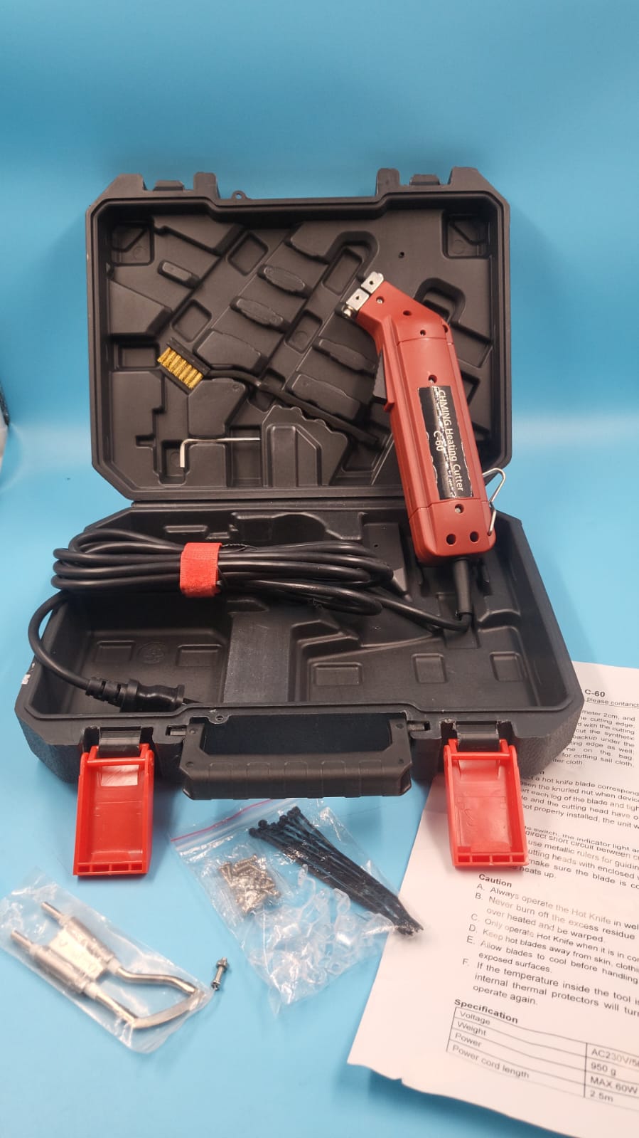 Cortador eléctrico de mano de cuchillo caliente y sellador térmico de Tela
