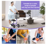 Andador de rodilla dirigible Cosywill, plegable, alternativa a las muletas.
