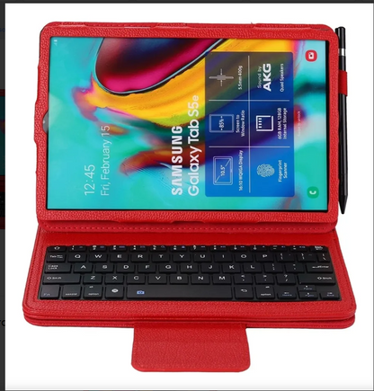 Funda/teclado para Samsung Galaxy Tab A10, T510/T515, piel plegable.