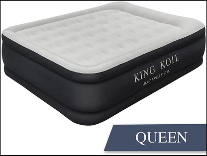 Colchón de aire inflable King Koil con bomba integrada, Queen (USADO)