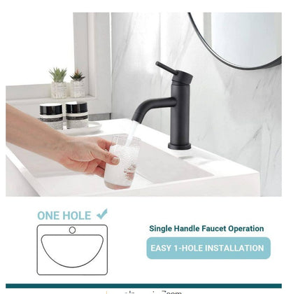 Grifo de baño monomando de un solo orificio con placa de cubierta incluida