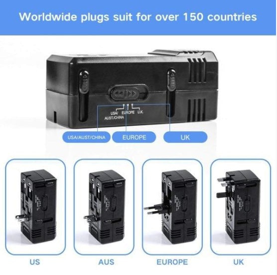 Convertidor de voltaje de viaje DOACE HC-C8. EU/UK/US/AUS/NZ