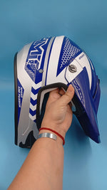 Casco de motocross para niños Roozo FF601-2 Talla M, Azul (USADO)