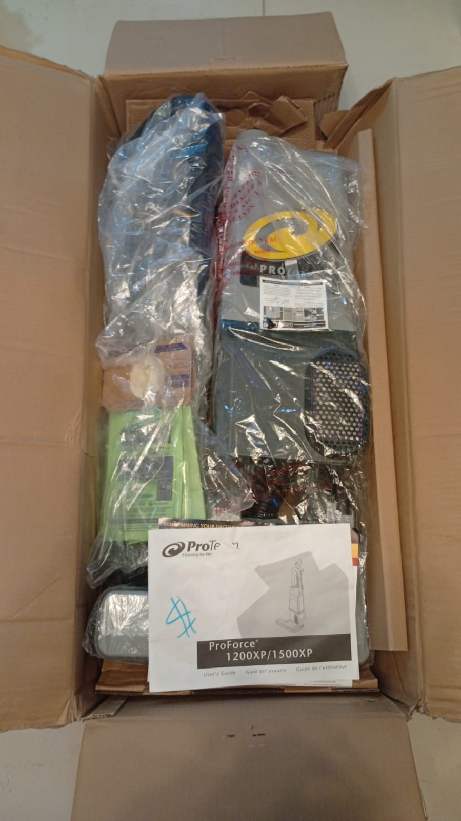 Aspiradora Vertical, Filtro HEPA, ProTeam ProForce 1500XP.