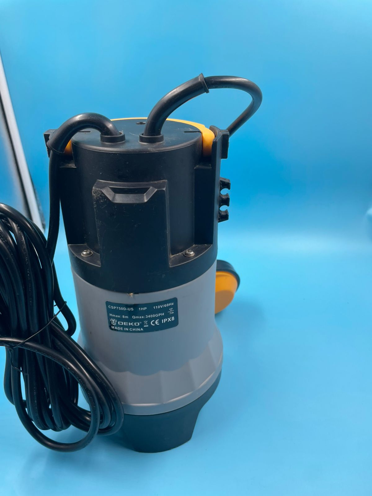 Bomba de sumidero DEKOPRO, bomba de agua sumergible de 750 W.(USADA)