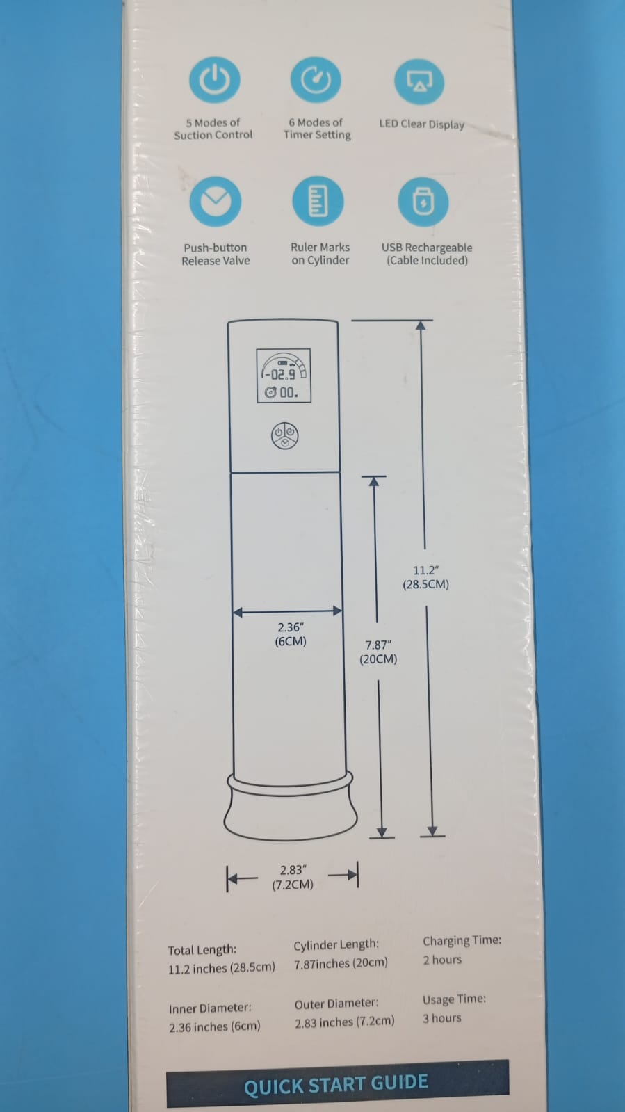 Bomba de vacío eléctrica para hombres, 5 modos de succión.