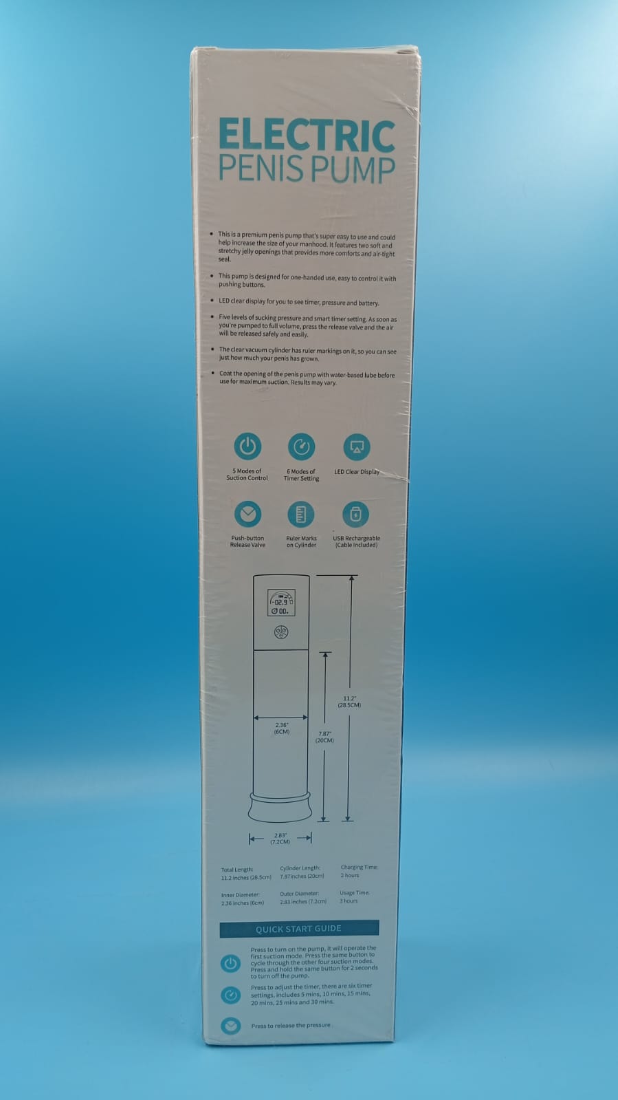 Bomba de vacío eléctrica para hombres, 5 modos de succión.