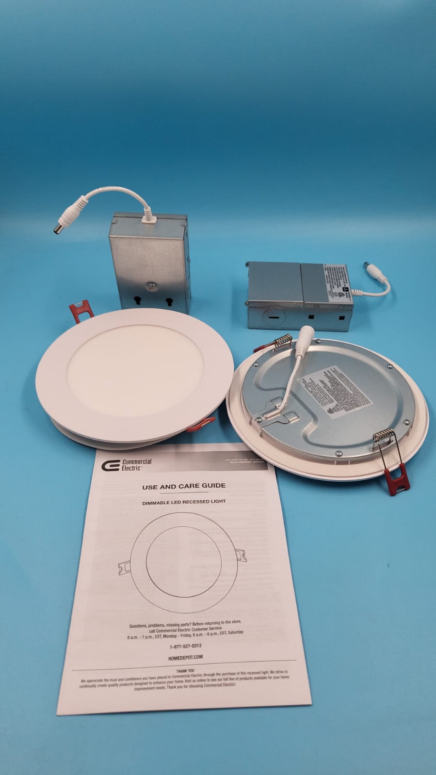 Luces  empotrables 6 pulgadas, LED delgado sin carcasa, blanco (paquete de 10)