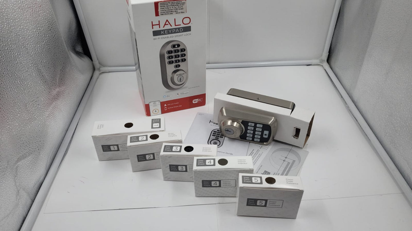 Cerradura inteligente Halo Wi-Fi, cerrojo de puerta de entrada USADO Kwikset