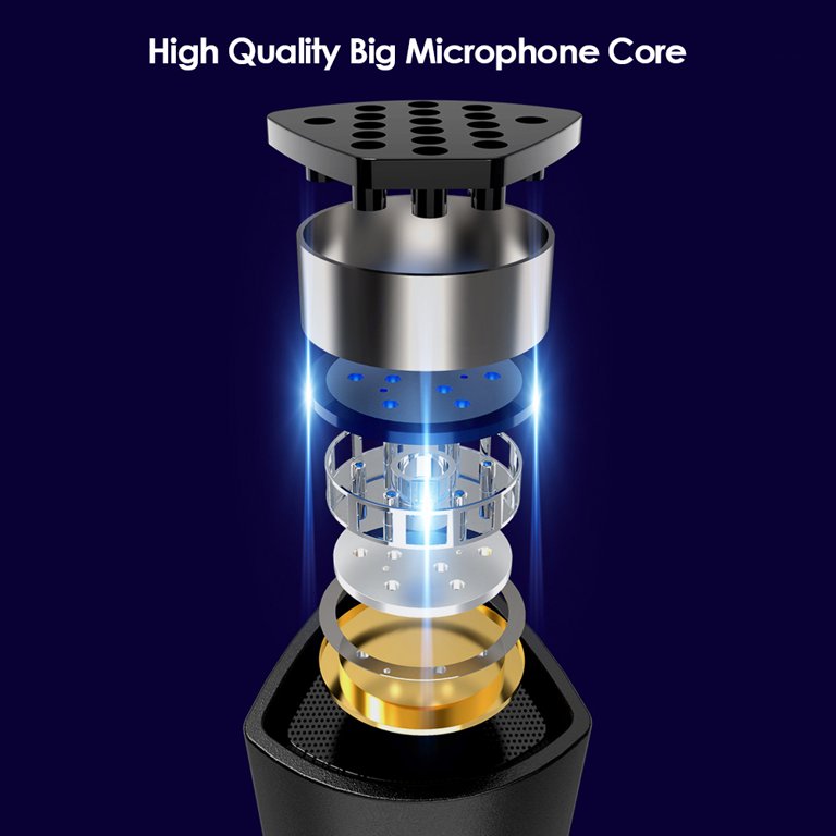 Micrófono de escritorio ajustable para computadora.