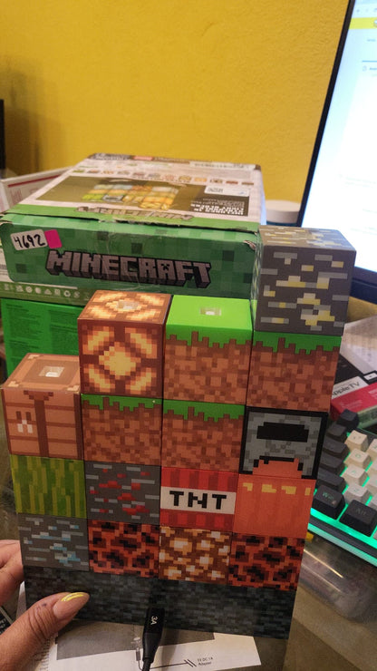Paladone Lámpara Nocturna De Bloques De Construcción De Minecraft.