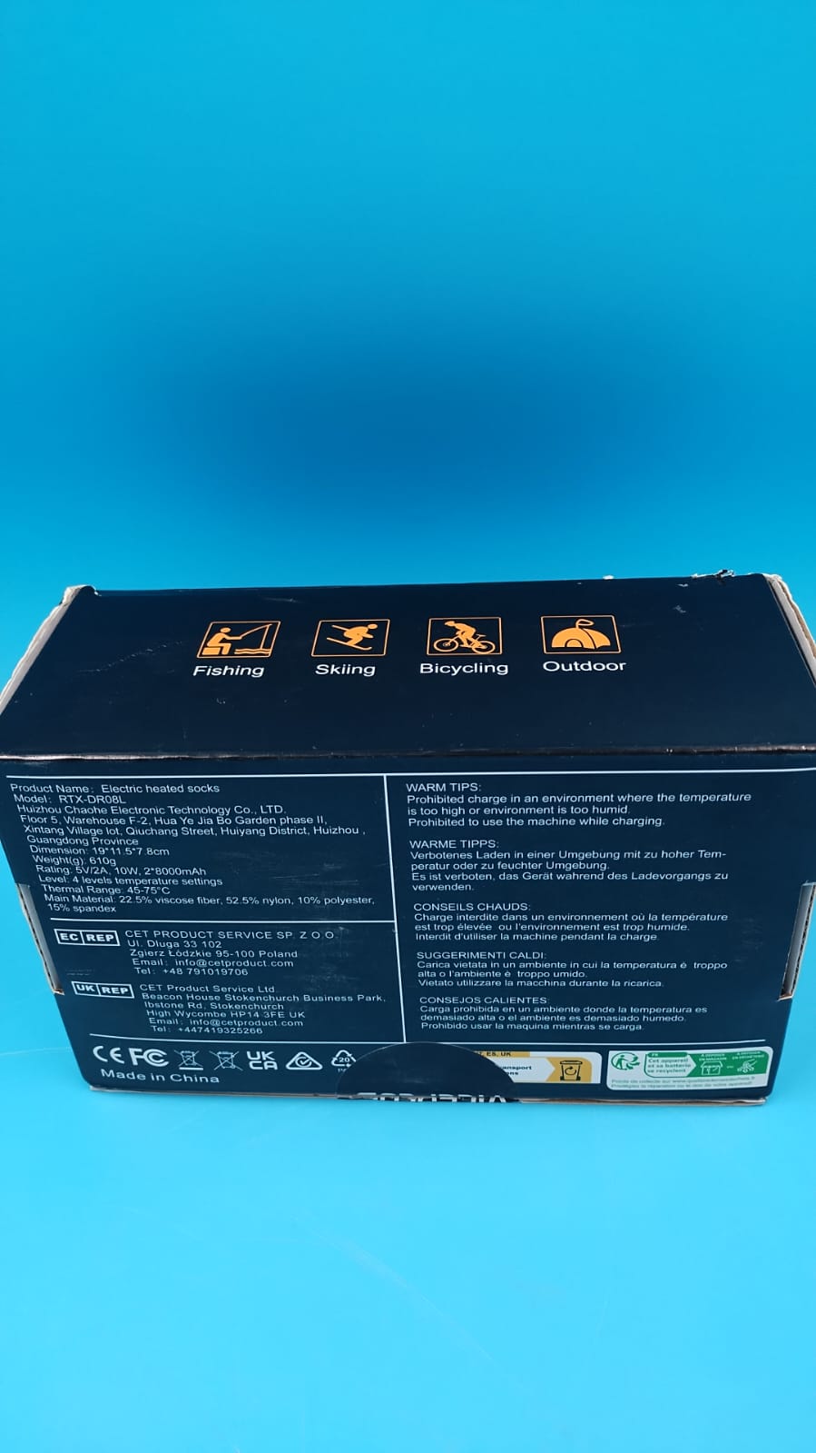 Calcetines Calefactables Termicos 6000mAh Recargable con APP Control