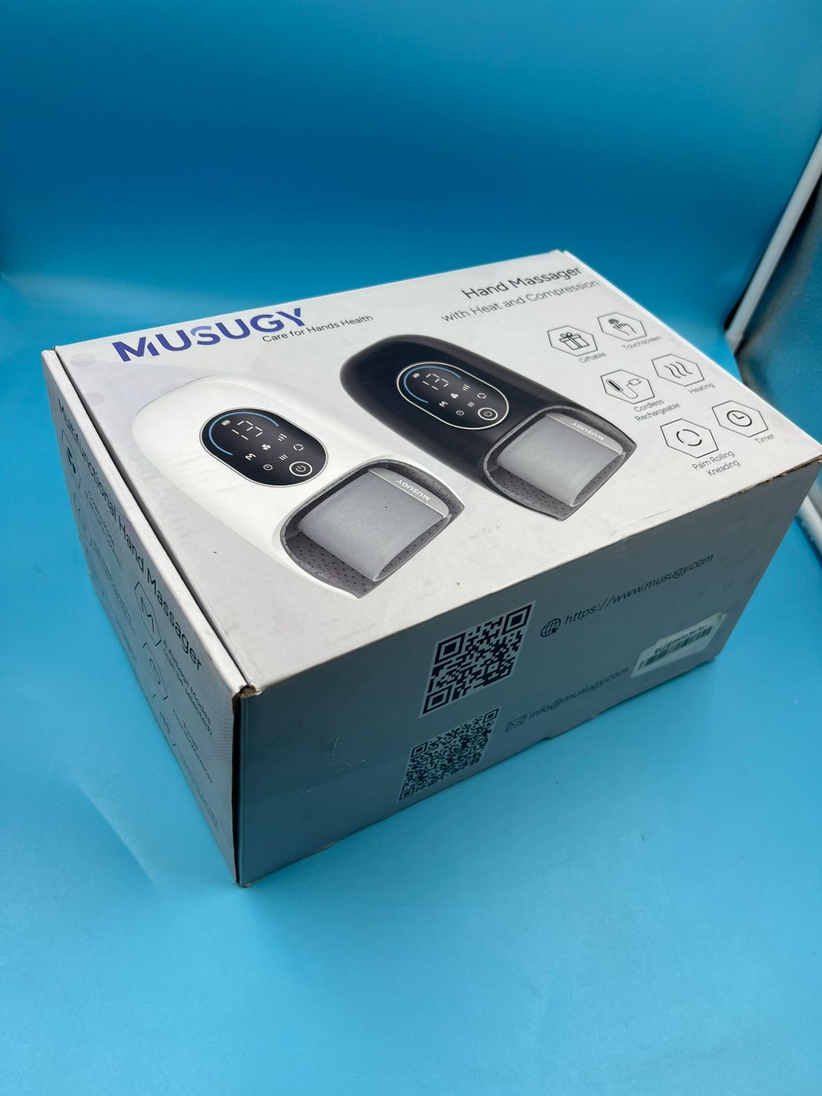 Masajeador de manos con calor y compresión Musugy