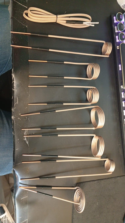 Calentador de inducción Allturn, con 8 bobinas y estuche de transporte.