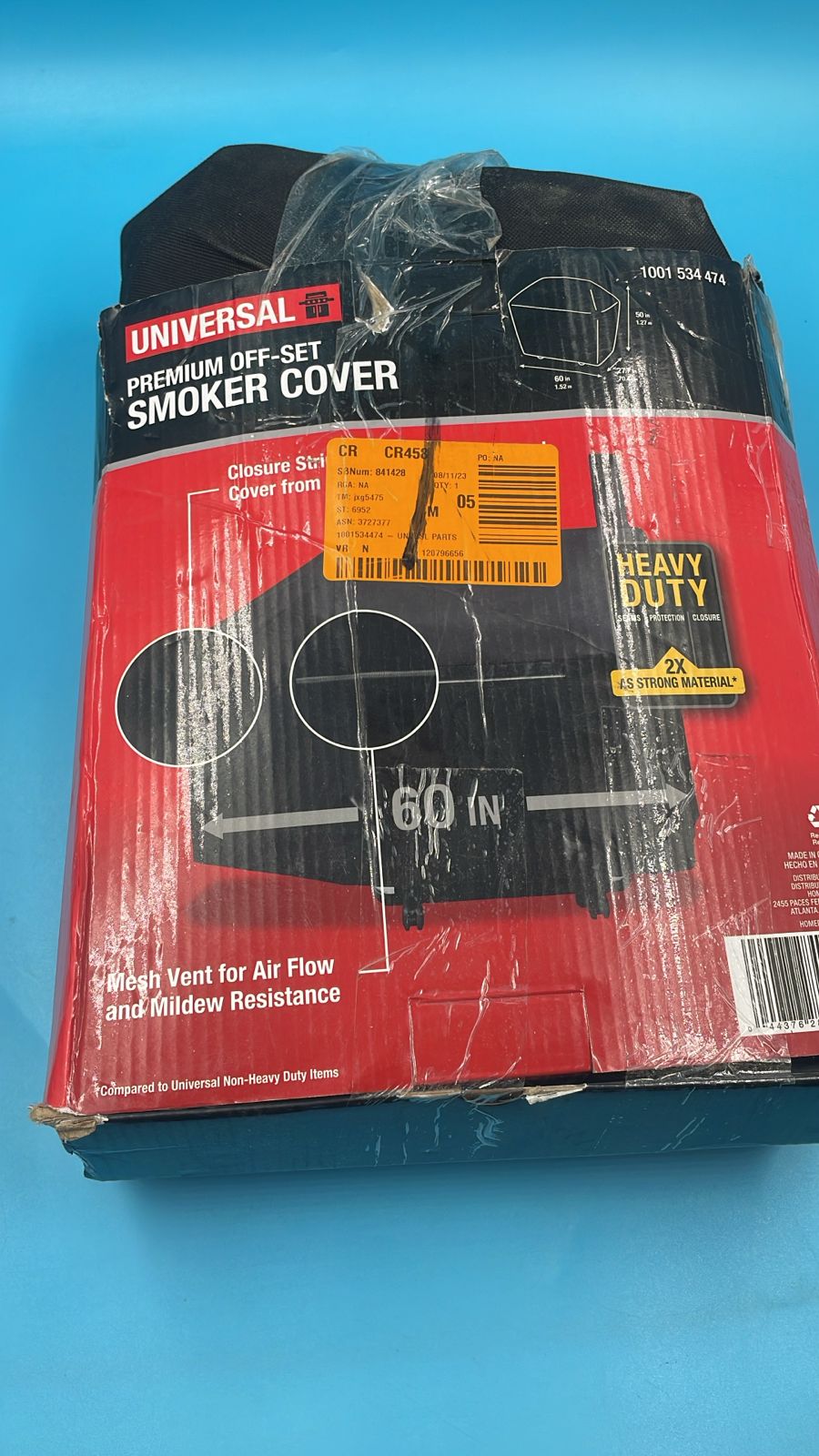 Funda universal prémium para ahumador de 60 pulgadas de ancho.