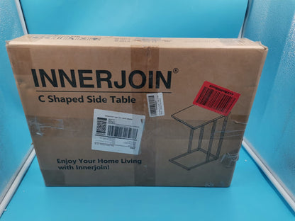 Mesa Lateral En C Innerjoin Para Sofá Blanca Industrial