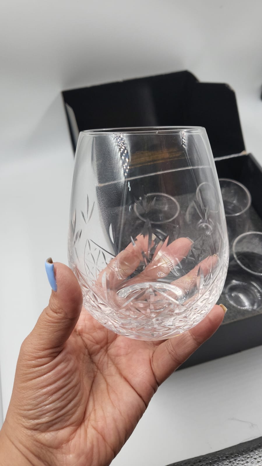 Juego de 4 copas de vino sin tallo , 20 onzas RORAEM