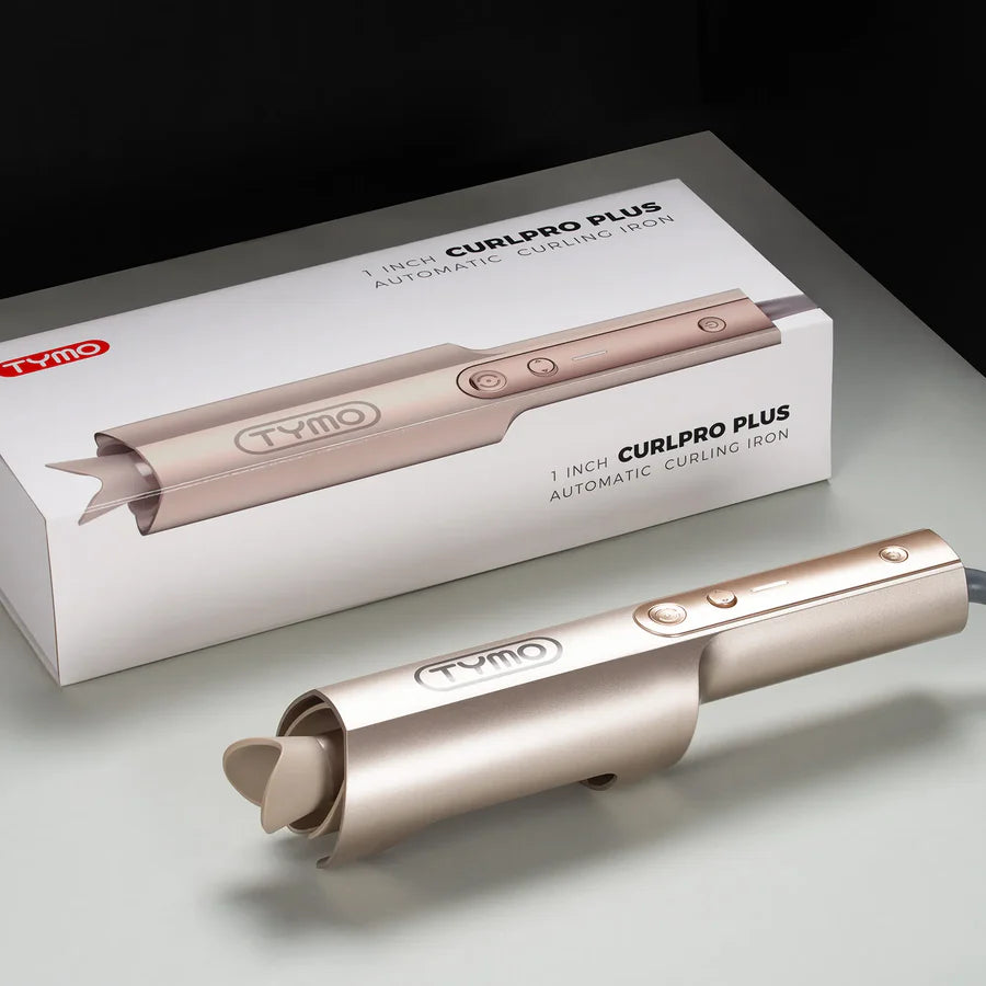 Rizador giratorio automático mejorado, varita rizadora de barril largo TYMO CurlPro Plus