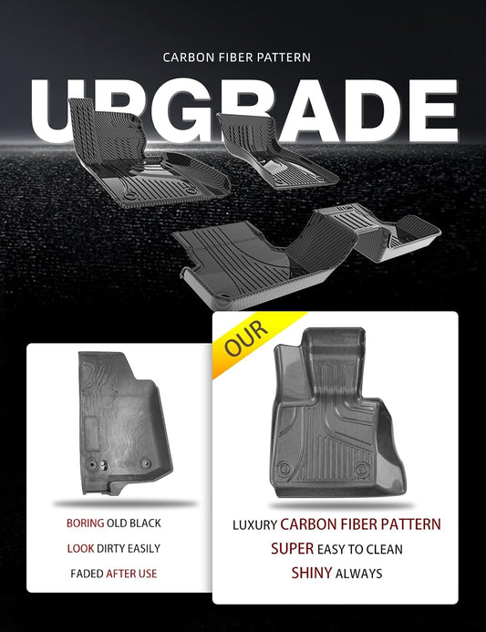 Alfombrillas de fibra de carbono aptas para BMW Serie 5 2017-2023