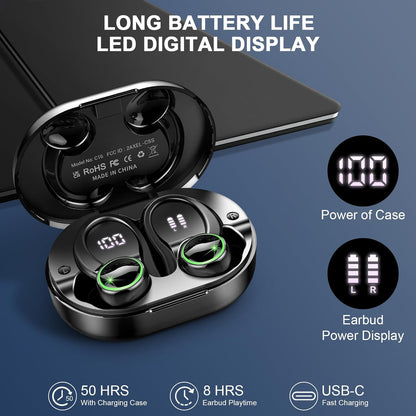Kuizil Auriculares inalámbricos Bluetooth 5.4 con ganchos