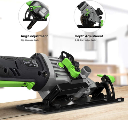 GALAX PRO 20V 4-1/2" Sierra circular inalámbrica con batería de 2.0Ah USADO.