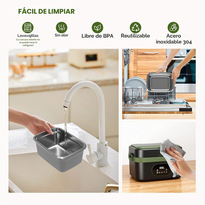 Lonchera eléctrica inalámbrica Snidomn, cap. 6,3 tazas (USADO)