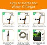 Hygger Kit de cambio de agua para acuario, limpiador semiautomático.