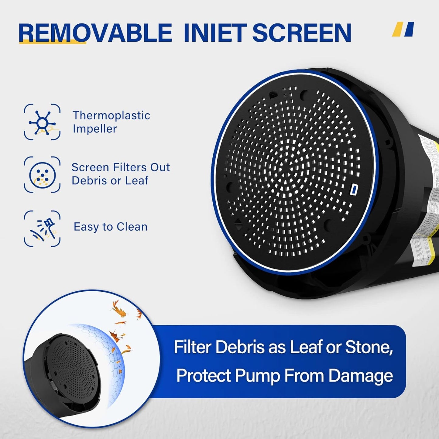 Bomba de agua sumergible de 1/6 HP, multi-drenaje, Acquaer.(USADO)