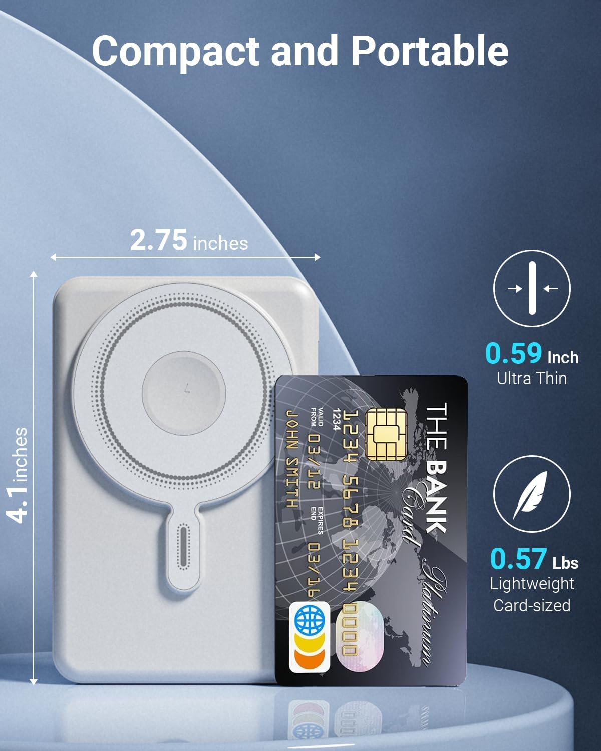 Cargador portátil inalámbrico magnético Eazpower