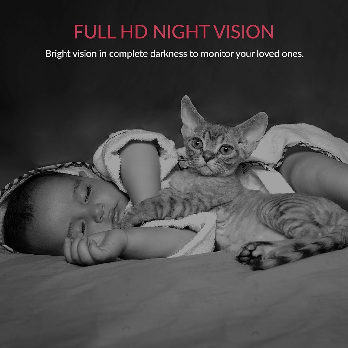 Cámara de seguridad para el hogar, mascotas, bebé