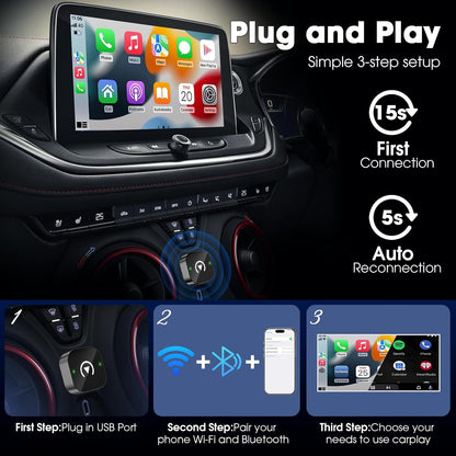 Adaptador inalámbrico Carplay y Android Auto 2025