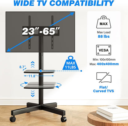 Soporte TV Móvil Rfiver 23 A 65 Pulgadas Con Ruedas