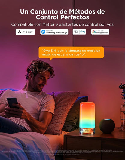 Lámpara de Mesa Govee H6022, RGBIC Inteligente, cabecera táctil.