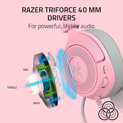 Auriculares para juegos con cable Razer Kraken Kitty V3 X, PS-SWITCH