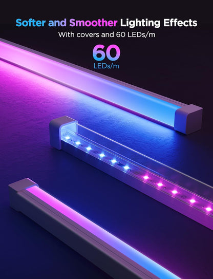 Tira de luces Govee H61B6, control inteligente, LED RGBIC Alexa.