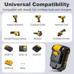Kit de 2 baterías DCB120 de 3.0 A con cargador, compatible Dewalt.