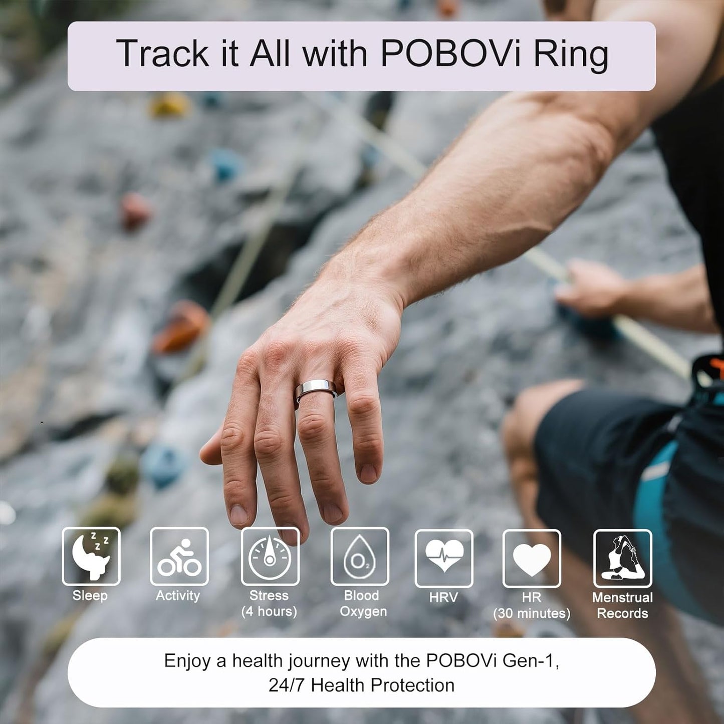 POBOVi - Anillo inteligente para mujeres y hombres.(USADO)