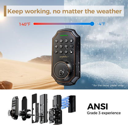 Cerradura Inteligente ARPHA D180W WiFi Alexa Google Assistant